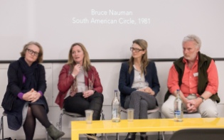 AAE 2016: Murray Fraser chairs the panel discussion with Flora Samuel, Lorraine Farrelly, Sandy Litchfield and Toby Lewis during AAE, The Research Based Education 2016 international peer reviewed conference. Held at Bartlett School of Architecture. 140, Hampstead Road, London. 08/04/2016.