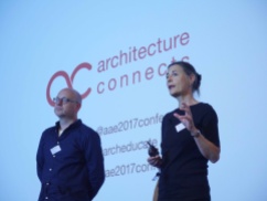 AAE Co-Chairs Dan Jary and Hannah Vowles, AAE 2017 'Architecture Connects' at Oxford Brookes University